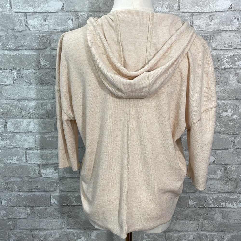 Chaser Cream Ribbed Hooded Top - Picture 3 of 5